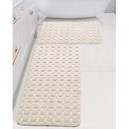 saral home Yano Geometric Pattern Antiskid Runner & Bath Mat Set-picture-44