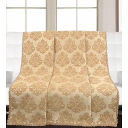 saral home Yellow Chenille Printed 56X50 Inch Decorative Throw-picture-16