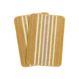 Saral Home Yellow Microfiber Stripes Bathmat-picture-27