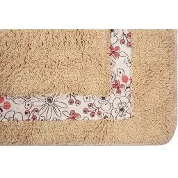 Saral Home Sumeria Designer Soft Cotton Durable & Washable Multipurpose Runner for Home/Kitchen/Living Area/Office with Anti Skid Backing | Washable, Non-Slip & Quick-Drying Mats (Beige, 40X140 Cm) image 2