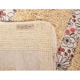 Saral Home Sumeria Designer Soft Cotton Durable & Washable Multipurpose Runner for Home/Kitchen/Living Area/Office with Anti Skid Backing | Washable, Non-Slip & Quick-Drying Mats (Beige, 40X140 Cm) image 3