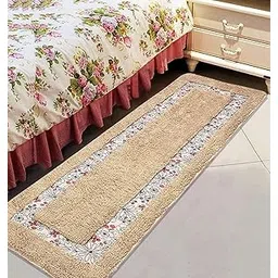 Saral Home Sumeria Designer Soft Cotton Durable & Washable Multipurpose Runner for Home/Kitchen/Living Area/Office with Anti Skid Backing | Washable, Non-Slip & Quick-Drying Mats (Beige, 40X140 Cm)-picture-15
