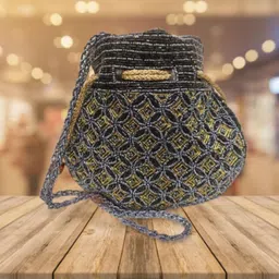 saras aajeevika Women Blue Potli-picture-22