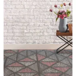 Multicolor Geometric Wool 4 ft x 6 ft Hand Tufted Carpet by Saraswati Global-picture-22