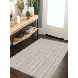 saraswatii global Cream-Coloured & Black Textured Anti-Skid Woollen Carpet-picture-21