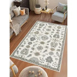 saraswatii global Romania Cream Floral Hand-Tufted Woollen Carpet-picture-42