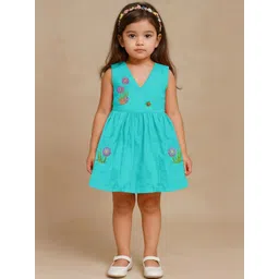 SARDAR DRESSES Floral Embroidered A-Line Dress image 1