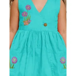 SARDAR DRESSES Floral Embroidered A-Line Dress image 2