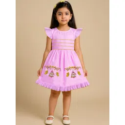 SARDAR DRESSES Floral Embroidered Fit & Flare Dress-picture-13