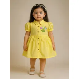 SARDAR DRESSES Floral Puff Sleeve Fit & Flare Dress-picture-14