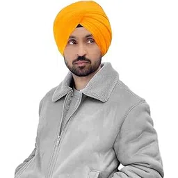 Sardar Pagri Hause Traditional Turban Patka (Yellow) Punjabi Sardar Pagri Dastar Cotton Full Voile for Men and Boys-picture-23