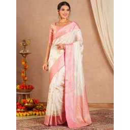 Saree mall Ethnic Motifs Zari Sungudi Sarees-picture-20
