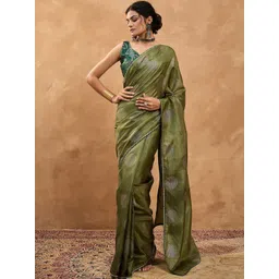 Saree mall Geometric Woven Design Zari Banarasi Sarees-picture-40