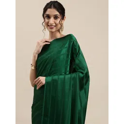 Saree mall Green Solid Satin Sarees-picture-14