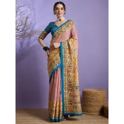 Saree Mall Mauve Silk Embellished Saree with Blouse Piece-picture-23