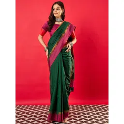 Saree mall Silk Blend Designer Taant Sarees-picture-29