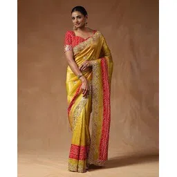 saree mall Women Embroidered Saree with Contrast Border-picture-32