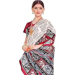 saree mall Women's Bhagalpuri Silk Ethnic Motif Printed Saree With Unstitched Blouse Piece(30WOM30901_HS_Parent)-picture-19