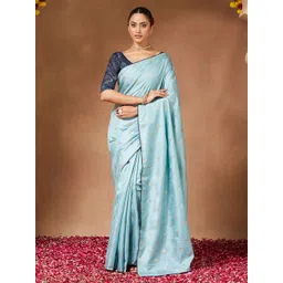 Saree mall Woven Design Pure Georgette Sarees image 1