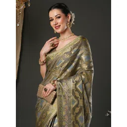 Saree mall Woven Design Zari Organza Banarasi Sarees-picture-34