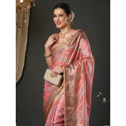 Saree mall Woven Design Zari Organza Banarasi Sarees-picture-30