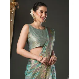 Saree mall Woven Design Zari Organza Banarasi Sarees-picture-39