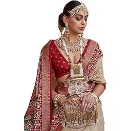 saree mall Woven Design Zari Work Pure Patola Silk Saree for Women With Unstitched Blouse Piece-picture-46