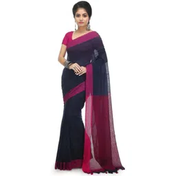 Saree star Colourblocked Pure Cotton Taant Sarees-picture-20