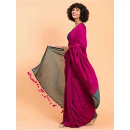 Saree star Colourblocked Taant Sarees-picture-36