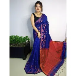 Saree star Ethnic Motif Woven Design Taant Sarees-picture-16