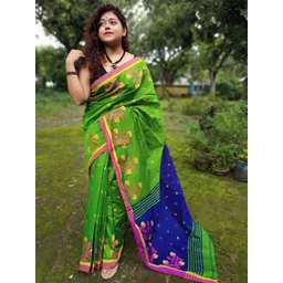 Saree star Ethnic Motifs Woven Design Taant Sarees-picture-14