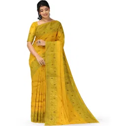 Saree star Ethnic Motifs Zari Woven Design Handloom Taant Sarees-picture-10