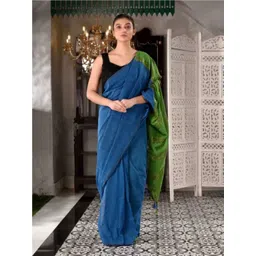 Saree star Zari Silk Cotton Taant Sarees With Blouse-picture-37