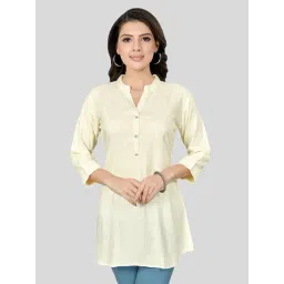 Saree Swarg Cream A-Line Short Kurti-picture-12