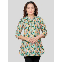 Saree Swarg Multicolor Printed A-Line Short Kurti-picture-39