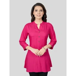 Saree Swarg Pink A-Line Short Kurti-picture-21