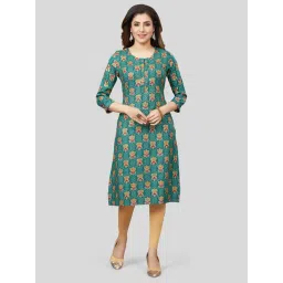 Saree Swarg Rama Green Printed Straight Kurta-picture-46