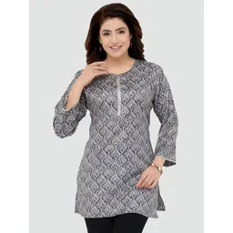 Saree Swarg Women Grey Ethnic Motifs Printed Kurti-picture-38