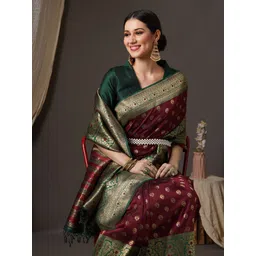 sareemall Woven Banarasi Silk Blend Saree image 4