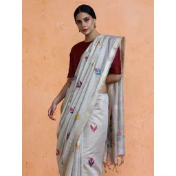 SARHA Woven Design Muga Cotton Saree image 1