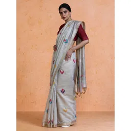 SARHA Woven Design Muga Cotton Saree image 2