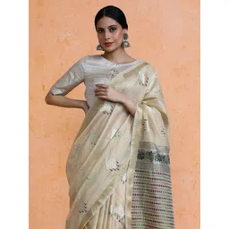 SARHA Woven Design Zari Chanderi Cotton Saree-picture-23