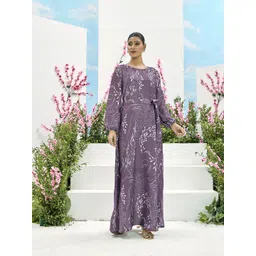 SARINKU Floral Print Fit & Flare Maxi Dress-picture-17