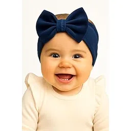 sarose clothing Sarose Bow Hair Bands for Baby Girls, Handmade Baby Hair Band Headbands, Cute Elastic Hairband for Baby Girl, Soft Velvet Head Band Headband for Baby Girl Newborn Infant Toddlers (Navy Blue, 6M to 5Y)-picture-24