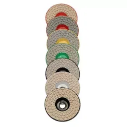 Sarrah 100 mm (4 Inch) 0 to 6 Grit Diamond Polishing Pad (Pack of 7 Pcs)-picture-27