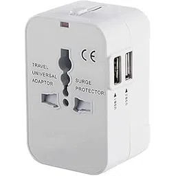 SARTH TREASURE Universal Travel Adapter with Built in Dual Charger Ports with Surge Spike Protected Electrical Socket Adaptor Plug-picture-38