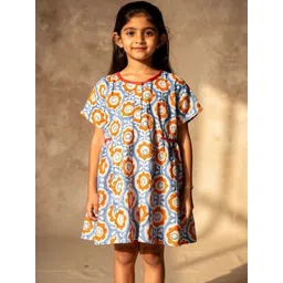 saruche Floral Print Shirt Midi Dress-picture-21