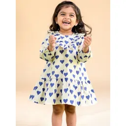 saruche Polka Dot Print Puff Sleeve Ruffled A-Line Midi Dress-picture-16