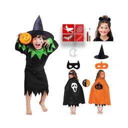 Sarvda Halloween Theme Unisex Witch & Wizard Costume Set  - Black-picture-26