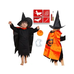 Sarvda Halloween Theme Unisex Witch & Wizard Costume Set - Black-picture-12